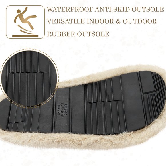 B. Encore Slippers for Woman. Soft Indoor Outdoor Open Toe Winter Slippers - Picture 3 of 5